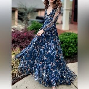 $598 Leena for Mac Duggal
Blue Floral Gown